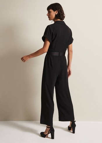 Phase Eight Constance Wide Leg Jumpsuit Black Canada | CZILES-049